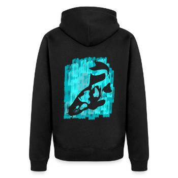 Koi Carpe Poisson Koi - Veste à capuche bio Premium Unisexe - noir - Dos - Nico (187cm)