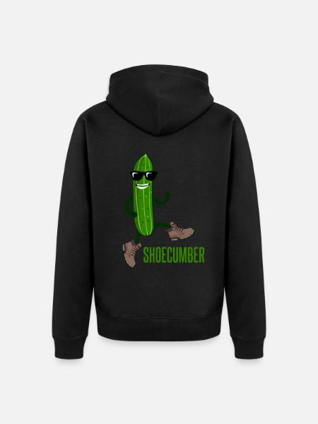 Cucumber with shoes Shoecumber cucumbers - Unisex Premium Organic Zip Hoodie - black