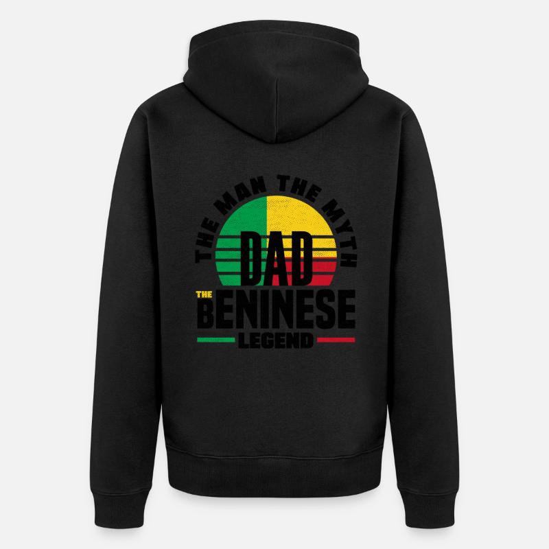 Béninois Bénin Drapeau Béninois Citation - Veste à capuche bio Premium Unisexe - undefined