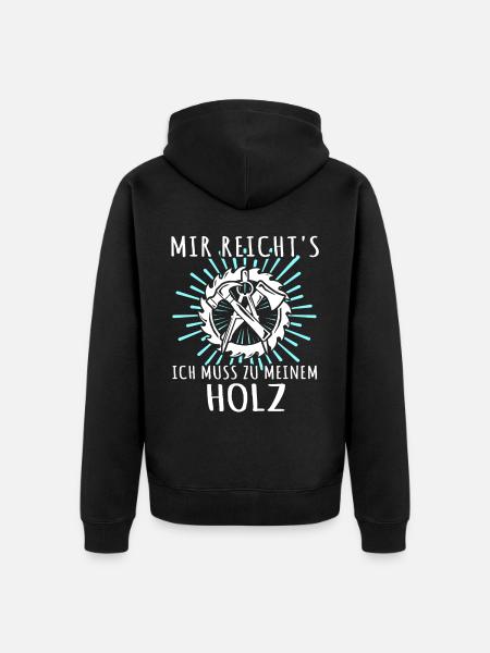 Zimmermann Zimmerer Zimmerleute - Unisex Premium Bio Zip Hoodie - Schwarz