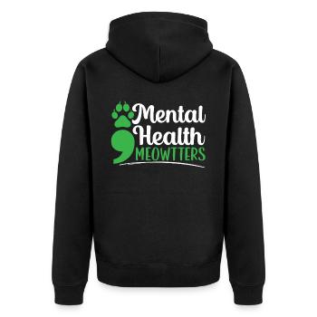 Prévention du suicide Sensibilisation à la santé mentale - Veste à capuche bio Premium Unisexe - noir - Dos - Nico (187cm)
