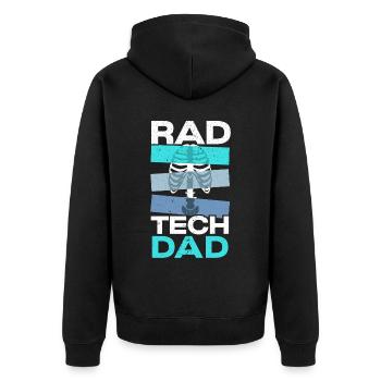 Rad Tech Röntgenradiologie Radiologe Radiologe - Unisex Premium Bio Zip Hoodie - Schwarz - Hinten - Nico (187cm)