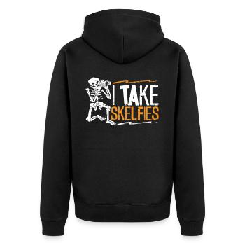 Rad Tech Röntgenradiologie Radiologie Radiologie Radiologie Radiologie - Unisex Premium Bio Zip Hoodie - Schwarz - Hinten - Nico (187cm)