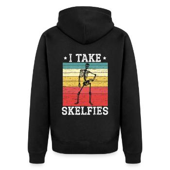 Rad Tech Röntgenradiologie Radiologie Radiologie Radiologie Radiologie - Unisex Premium Bio Zip Hoodie - Schwarz - Hinten - Nico (187cm)
