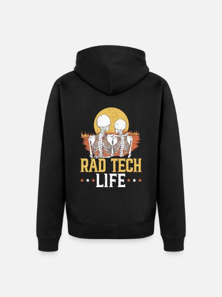 Rad Tech X-ray Radiology Radiographer Radiologist - Unisex Premium Organic Zip Hoodie - black