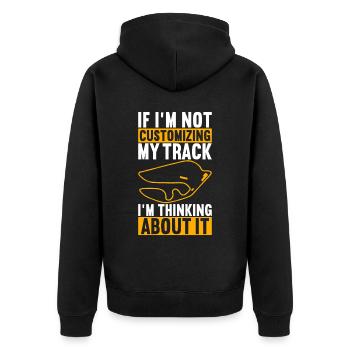 Slotcar Slotracing - Unisex Premium Bio Zip Hoodie - Schwarz - Hinten - Nico (187cm)