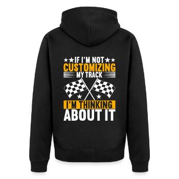 Slotcar Slotracing - Unisex Premium Bio Zip Hoodie - Schwarz - Hinten - Nico (187cm)