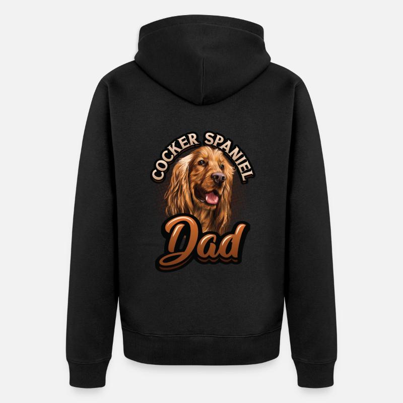 Cocker Spaniel Papa - Veste à capuche bio Premium Unisexe - noir
