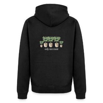 Nur Noch Eine Pflanze, Gartenbau Blumengarten - Unisex Premium Bio Zip Hoodie - Schwarz - Hinten - Nico (187cm)