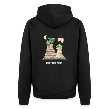 Nur Noch Eine Pflanze, Gartenbau Blumengarten - Unisex Premium Bio Zip Hoodie - Schwarz - Hinten - Nico (187cm)