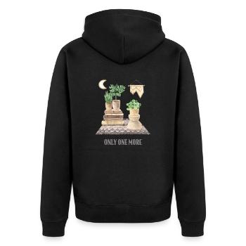 Nur Noch Eine Pflanze, Gartenbau Blumengarten - Unisex Premium Bio Zip Hoodie - Schwarz - Hinten - Nico (187cm)