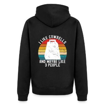 Cowbell Plus Cowbell-Vintager - Veste à capuche bio Premium Unisexe - noir - Dos - Nico (187cm)