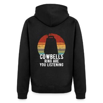 Cowbell Plus Cowbell-Vintager - Veste à capuche bio Premium Unisexe - noir - Dos - Nico (187cm)