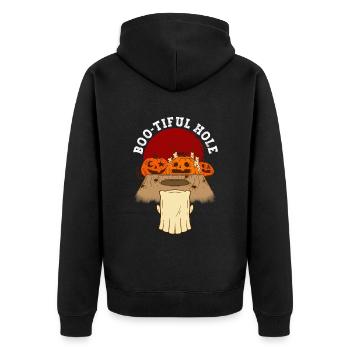 Cornhole Player Halloween - Funny Cornhole - Unisex Premium Organic Zip Hoodie - black - Back - Nico (187cm)