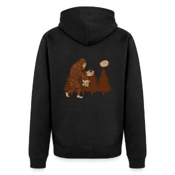 Jouer au Bigfoot Cornhole - Funny Cornhole - Veste à capuche bio Premium Unisexe - noir - Dos - Nico (187cm)