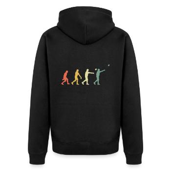 Cornhole Spieler Sackloch - Lustiges Cornhole - Unisex Premium Bio Zip Hoodie - Schwarz - Hinten - Nico (187cm)