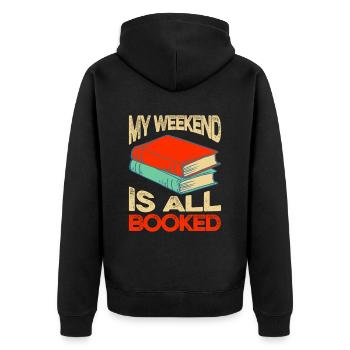 Amoureux des livres Cadeaux Sweet Book Idées cadeaux - Veste à capuche bio Premium Unisexe - noir - Dos - Nico (187cm)