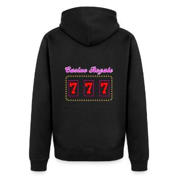 Slot Machine Slots Gambling Casino - online casino $ - Unisex Premium Organic Zip Hoodie - black - Back - Nico (187cm)