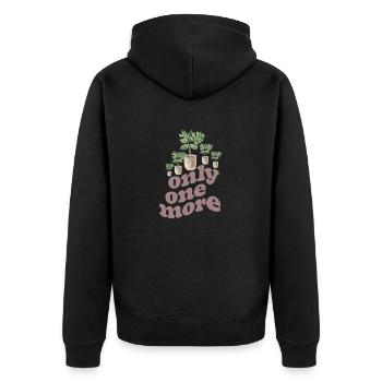 Only one plant left, horticulture flower garden - Unisex Premium Organic Zip Hoodie - black - Back - Nico (187cm)