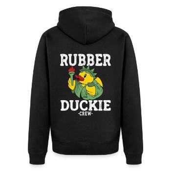 Canard en caoutchouc Canard jaune Équipage Baignade Canards Canards Canards - Veste à capuche bio Premium Unisexe - noir - Dos - Nico (187cm)