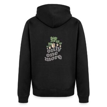 Nur Noch Eine Pflanze, Gartenbau Blumengarten - Unisex Premium Bio Zip Hoodie - Schwarz - Hinten - Nico (187cm)