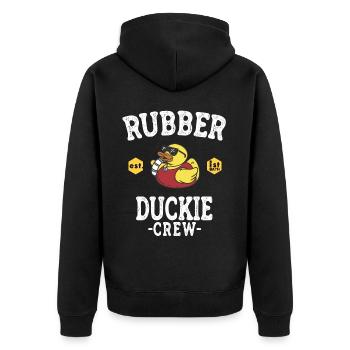 Canard en caoutchouc Canard jaune Équipage Baignade Canards Canards Canards - Veste à capuche bio Premium Unisexe - noir - Dos - Nico (187cm)