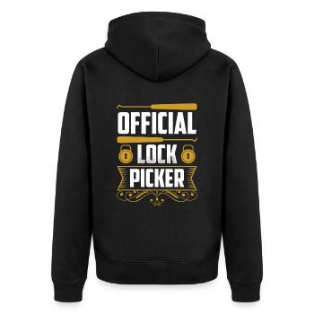 Serrure officielle Lock Picker Lock Picker - Veste à capuche bio Premium Unisexe - noir - Dos - Nico (187cm)