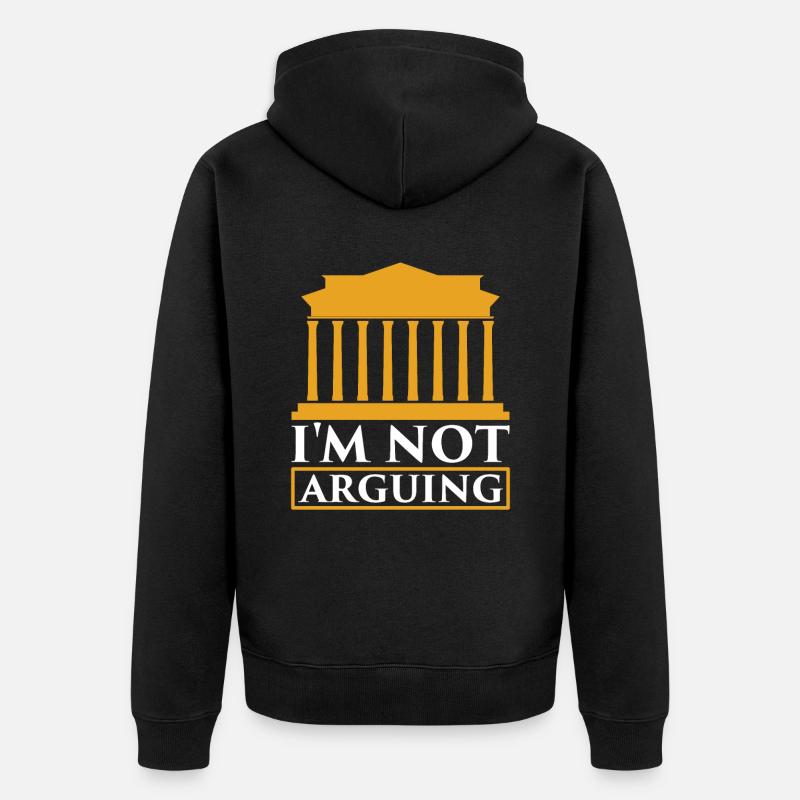 Je ne discute pas d’argument - Veste à capuche bio Premium Unisexe - noir