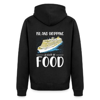 Funny Cruising Kreuzfahrtschiff Kreuzfahrtschiff - Unisex Premium Bio Zip Hoodie - Schwarz - Hinten - Nico (187cm)