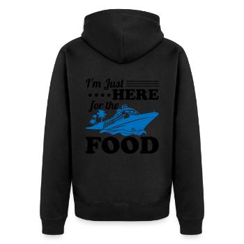 Funny Cruising Kreuzfahrtschiff Kreuzfahrtschiff - Unisex Premium Bio Zip Hoodie - Schwarz - Hinten - Nico (187cm)
