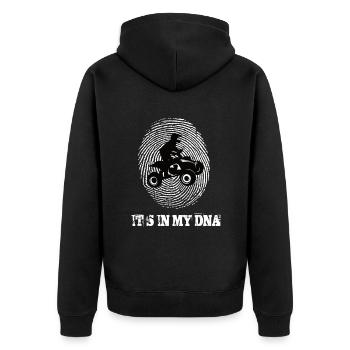 Quad c’est dans mon ADN - Veste à capuche bio Premium Unisexe - noir - Dos - Nico (187cm)
