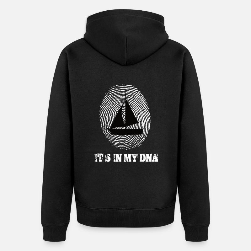 Naviguer dans mon ADN - Veste à capuche bio Premium Unisexe - noir