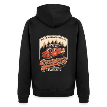 Camping-car | Campings | Camping-car | Caravane - Veste à capuche bio Premium Unisexe - noir - Dos - Nico (187cm)