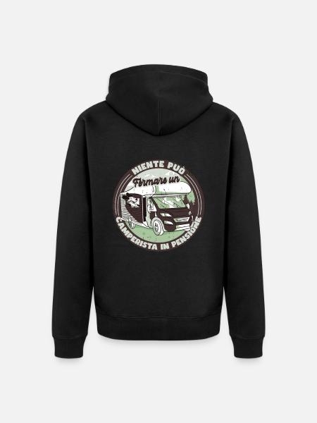 Nothing can stop a camper - Unisex Premium Organic Zip Hoodie - black