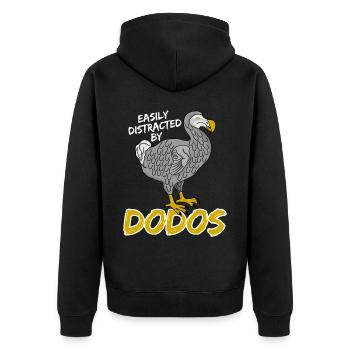 Dodo drôle Dodos - Veste à capuche bio Premium Unisexe - noir - Dos - Nico (187cm)