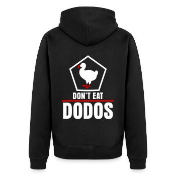 Dodo Vegan Veganer Dodos - Veste à capuche bio Premium Unisexe - noir - Dos - Nico (187cm)
