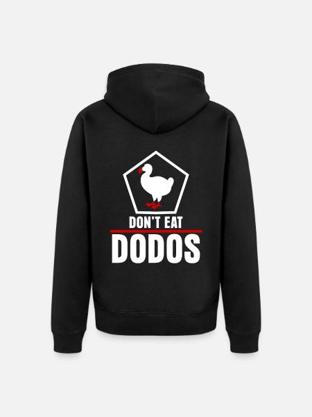 Dodo Vegan Veganer Dodos - Unisex Premium Organic Zip Hoodie - black