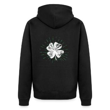 Bonne Saint-Patrick Irlande - Veste à capuche bio Premium Unisexe - noir - Dos - Nico (187cm)
