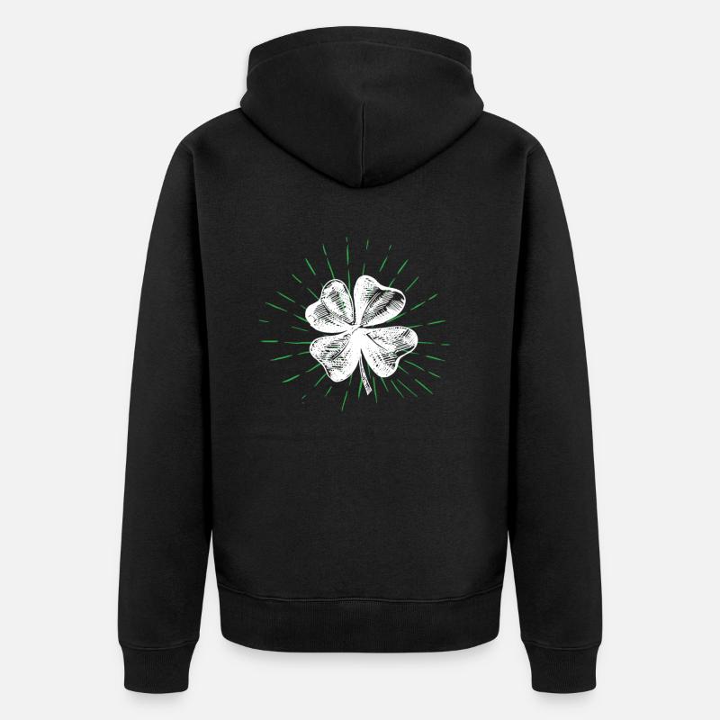 Bonne Saint-Patrick Irlande - Veste à capuche bio Premium Unisexe - noir