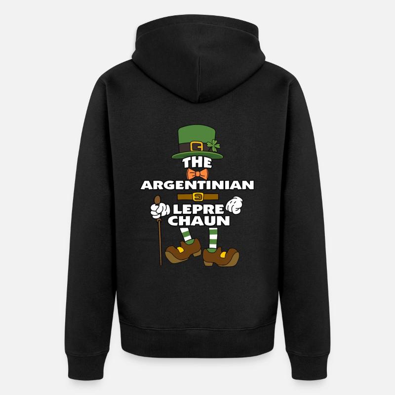 Le lutin argentin Saint-Patrick - Veste à capuche bio Premium Unisexe - noir