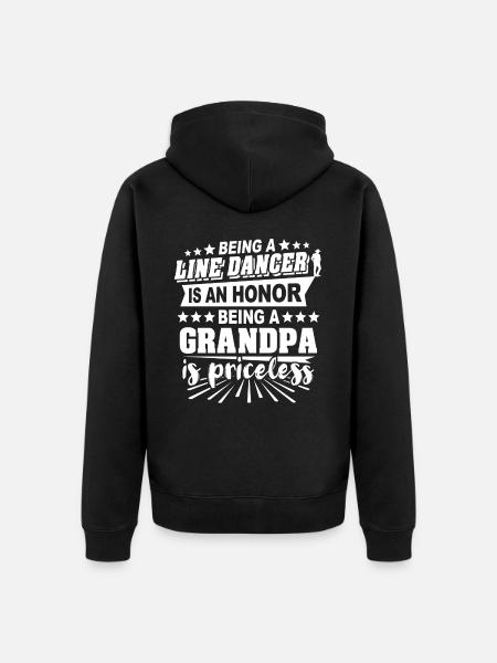 Line Dancing Grandpa - Unisex Premium Organic Zip Hoodie - black