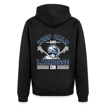 Lacrosse LAX Club Team Players Coaches Fans Coach - Veste à capuche bio Premium Unisexe - noir - Dos - Nico (187cm)