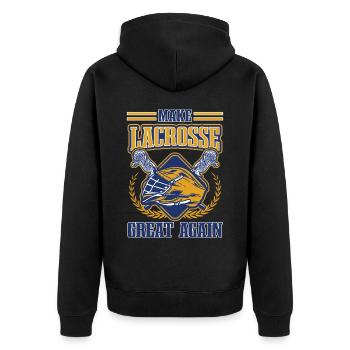 Lacrosse LAX Club Team Players Coaches Fans Coach - Veste à capuche bio Premium Unisexe - noir - Dos - Nico (187cm)