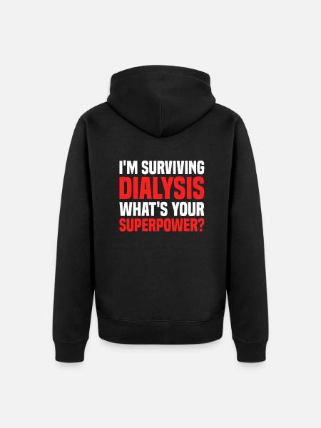 Kidney Surgery Transplantation - Unisex Premium Organic Zip Hoodie - black