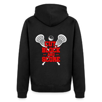 Lacrosse LAX Club Team Players Coaches Fans Coach - Veste à capuche bio Premium Unisexe - noir - Dos - Nico (187cm)
