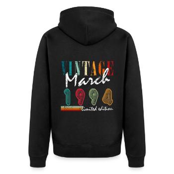 29ème anniversaire homme Génial Mars né en 1994 - Veste à capuche bio Premium Unisexe - noir - Dos - Nico (187cm)