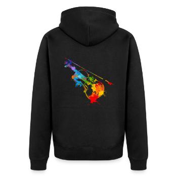 Splash Violon Musicien Musicien Violoniste - Veste à capuche bio Premium Unisexe - noir - Dos - Nico (187cm)
