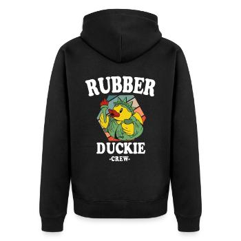 Canard en caoutchouc Canard jaune Équipage Baignade Canards Canards Canards - Veste à capuche bio Premium Unisexe - noir - Dos - Nico (187cm)