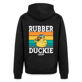 Canard en caoutchouc Canard jaune Équipage Baignade Canards Canards Canards - Veste à capuche bio Premium Unisexe - noir - Dos - Nico (187cm)