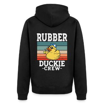 Canard en caoutchouc Canard jaune Équipage Baignade Canards Canards Canards - Veste à capuche bio Premium Unisexe - noir - Dos - Nico (187cm)